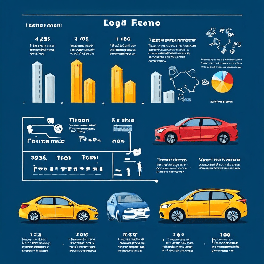 하, 허, 호 번호판이 있는 장기 렌탈과 리스의 경제 차이를 보여주는 파란색 계열 인포그래픽입니다.