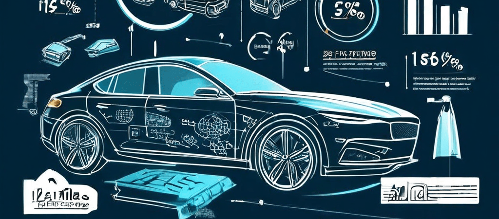차트와 돈 기호, 확대경으로 신차 옵션과 딜러 서비스의 숨겨진 비용을 분석한 인포그래픽입니다.