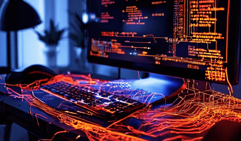 발신자 번호 변조 기술의 내부 작동 방식을 설명하는 다이어그램으로, 조작된 디지털 데이터 스트림이 재라우팅되어 피해자 화면에 가짜 전화번호가 표시되는 과정을 보여줍니다.