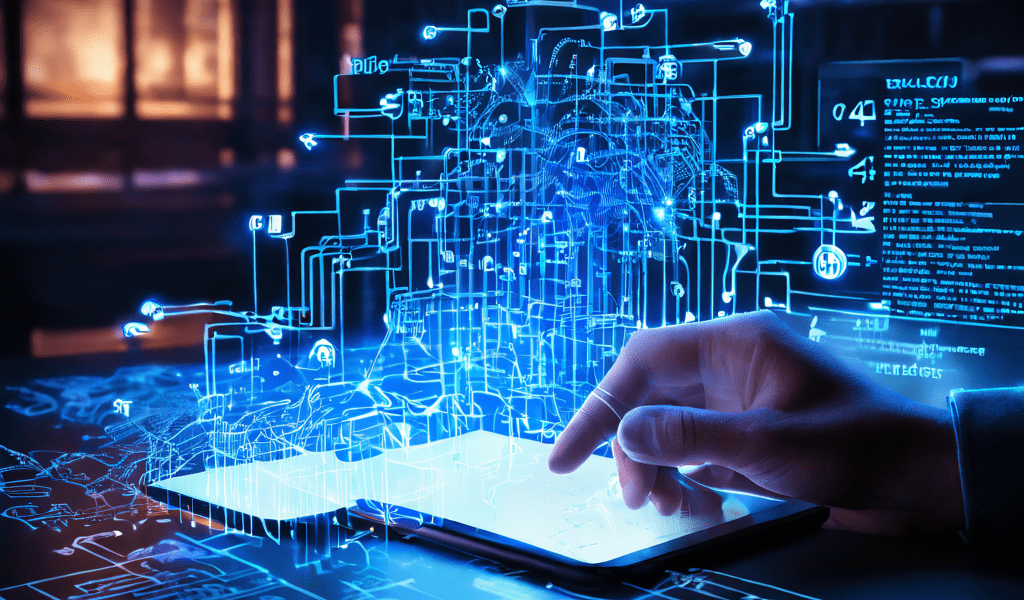 대출 신청서 위에서 망설이는 손과 함께 사용자의 위치와 연락처 같은 과도한 개인정보가 빛나는 형태로 침습적으로 흘러나와 데이터 유출 위험을 시각화한 이미지입니다.