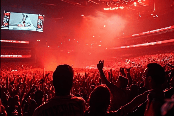 방송 화면이 전환되는 순간, 홈 뷰어들이 보지 못한 선수의 승리를 결정짓는 생생하고 감정적인 장면이 포착된 이미지입니다.