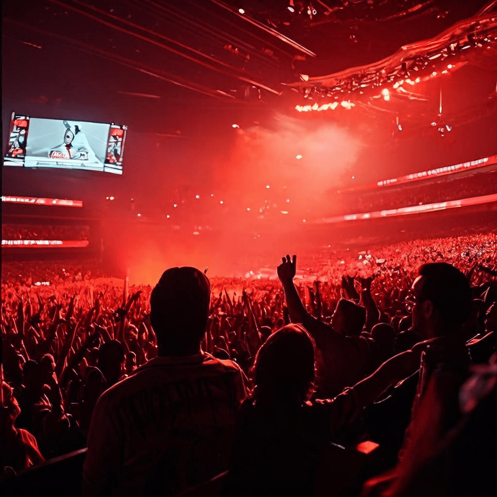 방송 화면이 전환되는 순간, 홈 뷰어들이 보지 못한 선수의 승리를 결정짓는 생생하고 감정적인 장면이 포착된 이미지입니다.