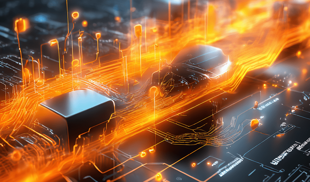Futuristic digital platform interface with glowing data paths and secure service flow representing review threads and trust...