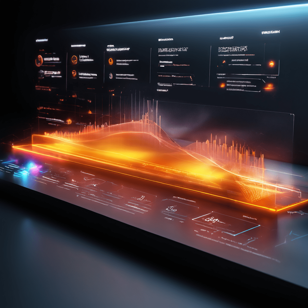 Close-up of a futuristic digital interface showing a glowing streak counter and layered data paths, representing an online...