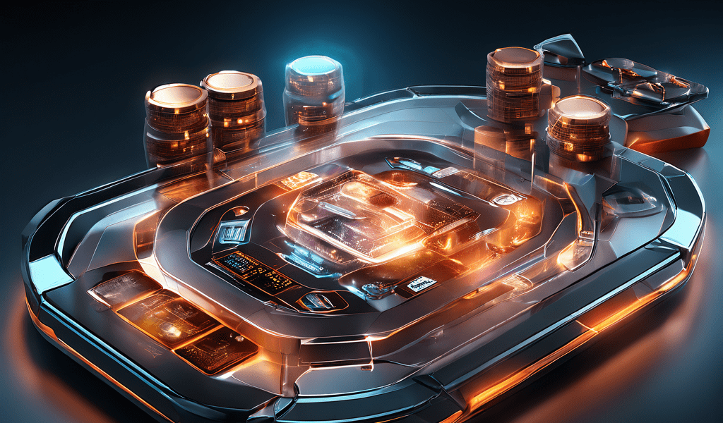 Abstract digital interface showing a user locating a mobile table setting within a layered, secure online service flow.